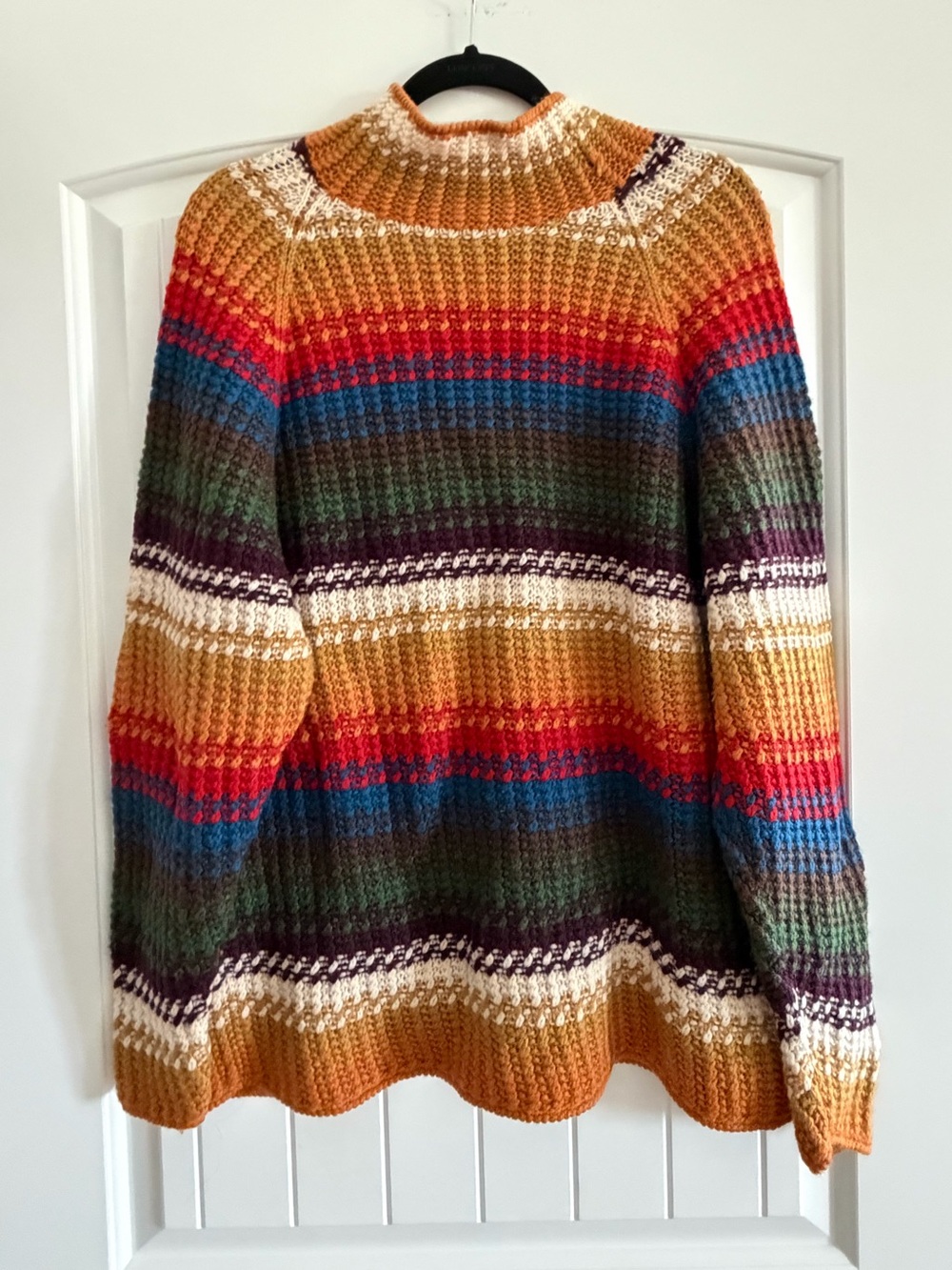 Vintage 1990s R.T.W. Ready to Wind Down 100% Wool Striped Sweater